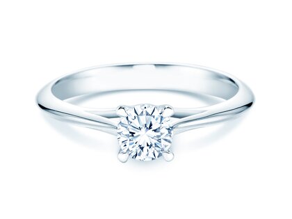 Anillo de compromiso Heaven 4 en 18K oro blanco con diamante 0,30ct G/SI