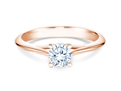 Anillo de compromiso Heaven 4 en 18K oro rosa con diamante 0,30ct G/SI
