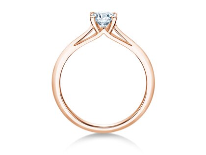Anillo de compromiso Heaven 4 en 18K oro rosa con diamante 0,30ct G/SI
