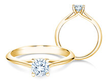 Anillo de compromiso Heaven 4 en 18K oro amarillo con diamante 0,30ct G/SI