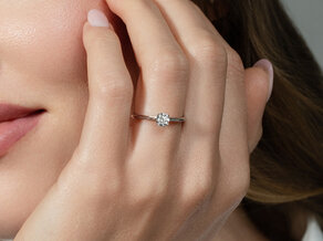 Anillo de compromiso Heaven 4 en platino 950/- con diamante 0,50ct H/SI