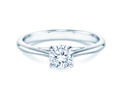 Anillo de compromiso Heaven 4 en platino 950/- con diamante 0,50ct H/SI