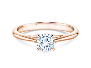Anillo de compromiso Heaven 4 en 14K oro rosa con diamante 0,50ct H/SI