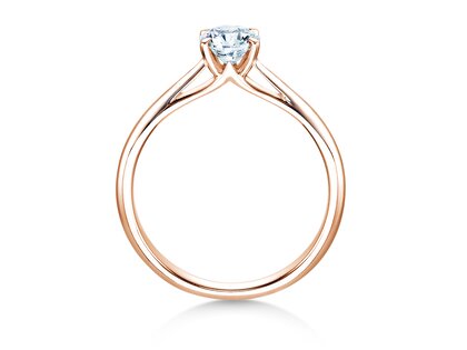 Anillo de compromiso Heaven 4 en 14K oro rosa con diamante 0,50ct H/SI