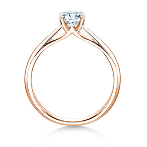 Anillo de compromiso Heaven 4 en 14K oro rosa con diamante 0,50ct H/SI