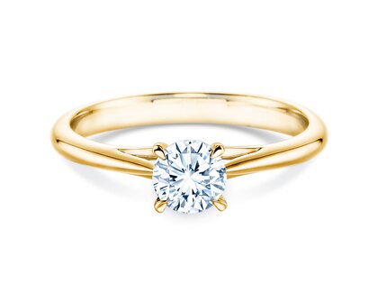 Anillo de compromiso Heaven 4 en 9K oro amarillo con diamante 0,50ct G/SI