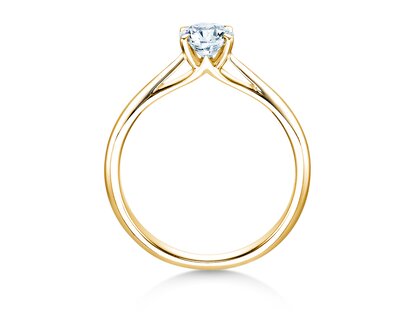 Anillo de compromiso Heaven 4 en 9K oro amarillo con diamante 0,50ct G/SI
