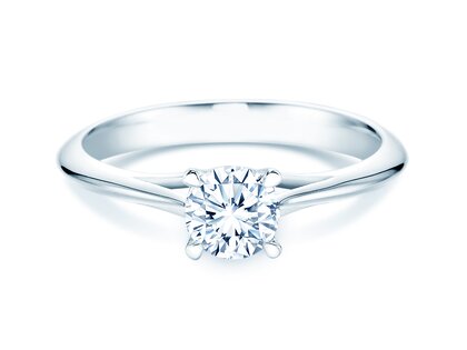 Anillo de compromiso Heaven 4 en 14K oro blanco con diamante 0,75ct G/SI