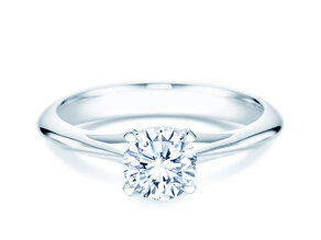 Anillo de compromiso Heaven 4 en 18K oro blanco con diamante 1,25ct H/SI