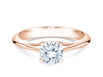 Anillo de compromiso Heaven 4 en 14K oro rosa con diamante 1,00ct G/SI