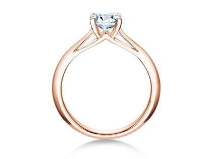 Anillo de compromiso Heaven 4 en 14K oro rosa con diamante 1,00ct G/SI