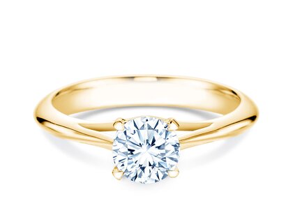 Anillo de compromiso Heaven 4 en 9K oro amarillo con diamante 1,00ct H/SI
