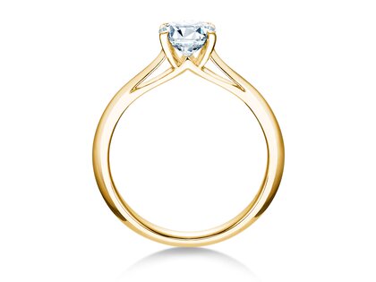 Anillo de compromiso Heaven 4 en 9K oro amarillo con diamante 1,00ct H/SI