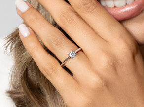 Anillo de compromiso Heaven 4 en platino 950/- con diamante 0,50ct H/SI