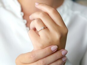 Anillo de compromiso Heaven 4 en plata 925/- con diamante 0,10ct G/SI