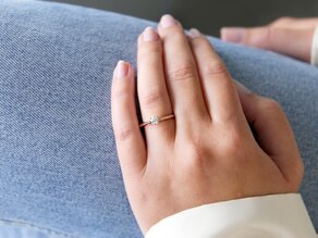 Anillo de compromiso Heaven 4 en oro rosa