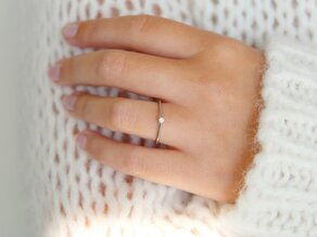 Anillo de compromiso Heaven 4 en plata 925/- con diamante 0,05ct G/SI