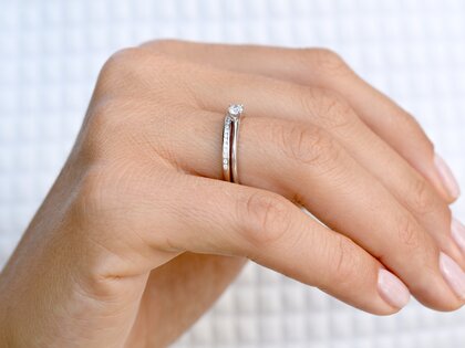 Anillo de compromiso Heaven 4 en plata 925/- con diamante 0,15ct G/VS