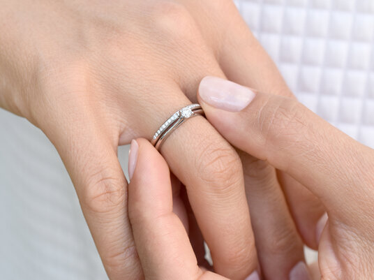 Anillo de compromiso Heaven 4 en plata 925/-
