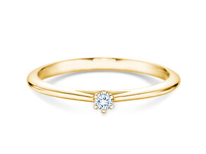 Anillo de compromiso Heaven 6 en 9K oro amarillo con diamante 0,05ct H/SI
