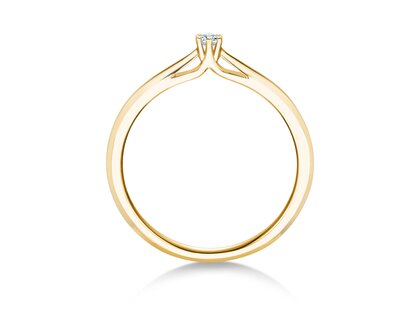 Anillo de compromiso Heaven 6 en 9K oro amarillo con diamante 0,05ct H/SI