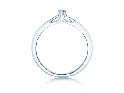 Anillo de compromiso Heaven 6 en 9K oro blanco con diamante 0,05ct H/SI