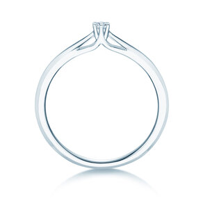 Anillo de compromiso Heaven 6 en 9K oro blanco con diamante 0,05ct H/SI