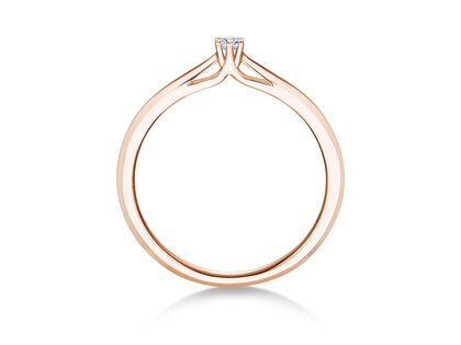 Anillo de compromiso Heaven 6 en 18K oro rosa con diamante 0,05ct H/SI