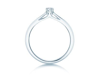 Anillo de compromiso Heaven 6 en 14K oro blanco con diamante 0,10ct G/SI