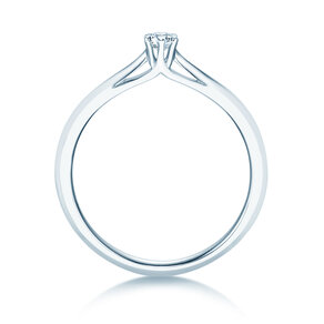 Anillo de compromiso Heaven 6 en 14K oro blanco con diamante 0,10ct G/SI