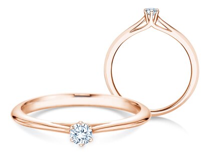 Anillo de compromiso Heaven 6 en oro rosa