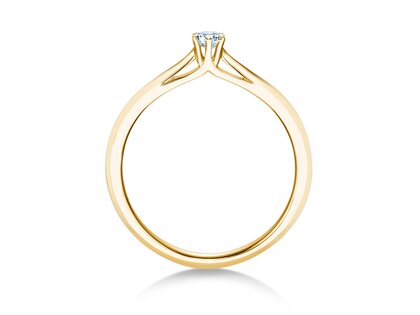 Anillo de compromiso Heaven 6 en 14K oro amarillo con diamante 0,10ct H/SI