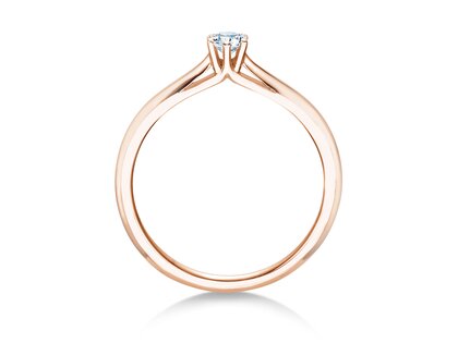 Anillo de compromiso Heaven 6 en 9K oro rosa con diamante 0,20ct G/SI