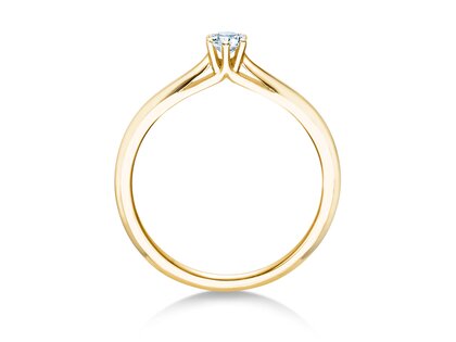 Anillo de compromiso Heaven 6 en 14K oro amarillo con diamante 0,15ct H/SI