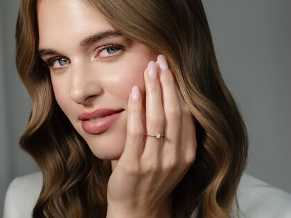 Anillo de compromiso Heaven 6 en 14K oro amarillo con diamante 0,25ct G/SI