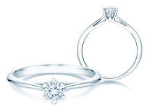 Anillo de compromiso Heaven 6 en 18K oro blanco con diamante 0,25ct G/SI