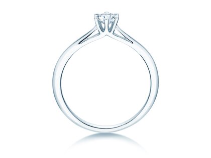 Anillo de compromiso Heaven 6 en 9K oro blanco con diamante 0,25ct H/SI