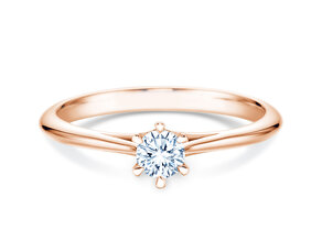 Anillo de compromiso Heaven 6 en 18K oro rosa con diamante 0,25ct G/SI