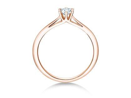 Anillo de compromiso Heaven 6 en 18K oro rosa con diamante 0,25ct G/SI