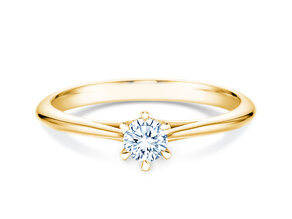 Anillo de compromiso Heaven 6 en 14K oro amarillo con diamante 0,25ct G/SI