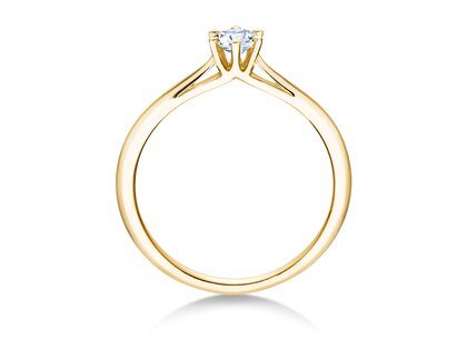 Anillo de compromiso Heaven 6 en 14K oro amarillo con diamante 0,25ct G/SI