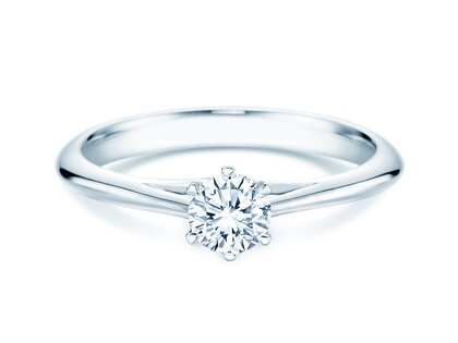 Anillo de compromiso Heaven 6 en 18K oro blanco con diamante 0,30ct G/SI