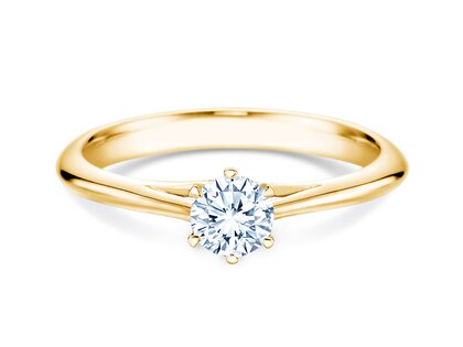 Anillo de compromiso Heaven 6 en 18K oro amarillo con diamante 0,30ct H/SI