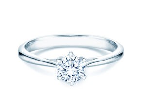 Anillo de compromiso Heaven 6 en platino 950/- con diamante 0,40ct G/SI