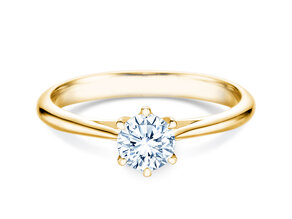 Anillo de compromiso Heaven 6 en 14K oro amarillo con diamante 0,40ct H/SI