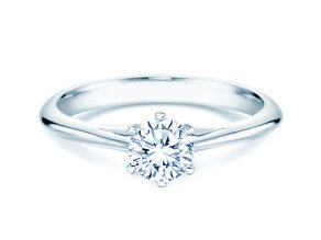 Anillo de compromiso Heaven 6 en 14K oro blanco con diamante 0,50ct H/SI