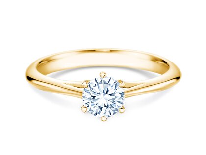 Anillo de compromiso Heaven 6 en 9K oro amarillo con diamante 0,50ct H/SI