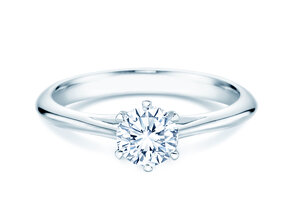 Anillo de compromiso Heaven 6 en 9K oro blanco con diamante 0,60ct H/SI