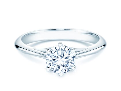 Anillo de compromiso Heaven 6 en 14K oro blanco con diamante 1,25ct H/SI
