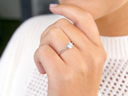 Anillo de compromiso Heaven 6 en oro rosa